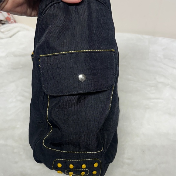 Nine West Black and Yellow Shoulder Bag Tote - Picture 5 of 16